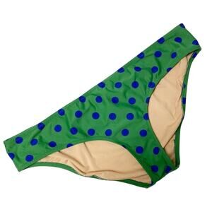 J. Crew Polka Dot Green Hipster Bikini Bot…